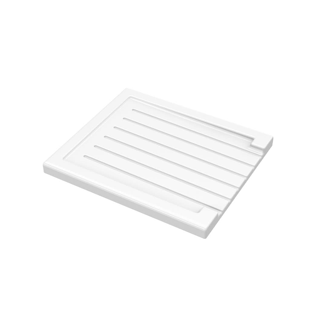 Nuie Sink Drainer, Unique Design, High Quality Sink Drainer with Tray, White, 545mm x 467mm x 40mm