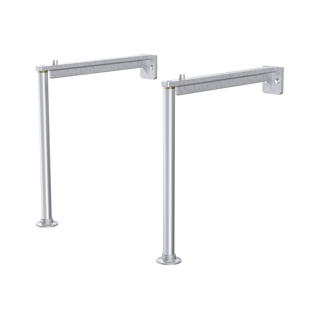 Nuie Kitchens Cleaner Sink Legs & Bracket, Durable Bathroom Accessories, Brushed Stainless Steel