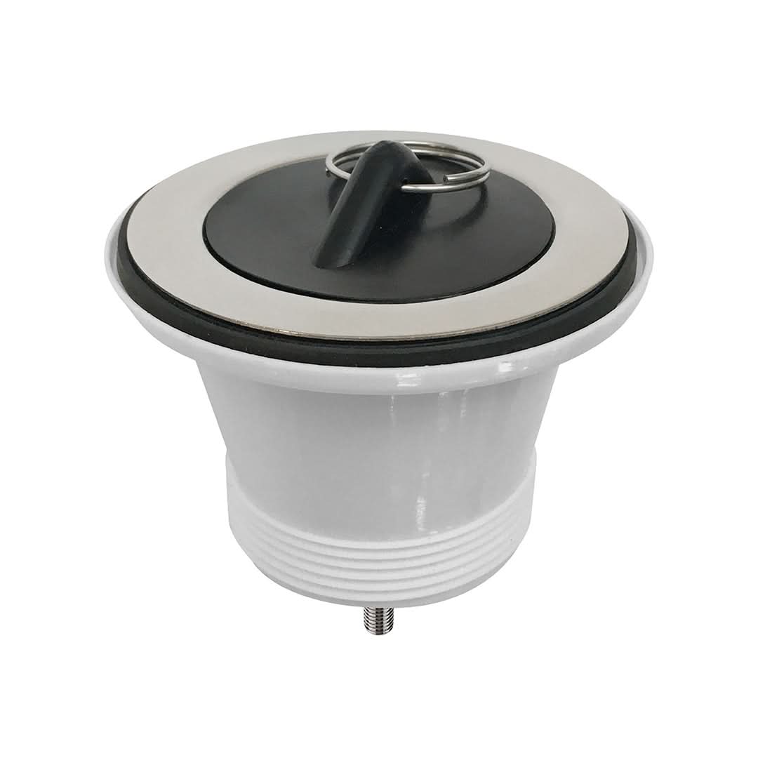 Nuie Kitchens Cleaner Sink Waste & Plug, Durable Plug for Basin, Crafted from High-quality Steel, Chrome/Black