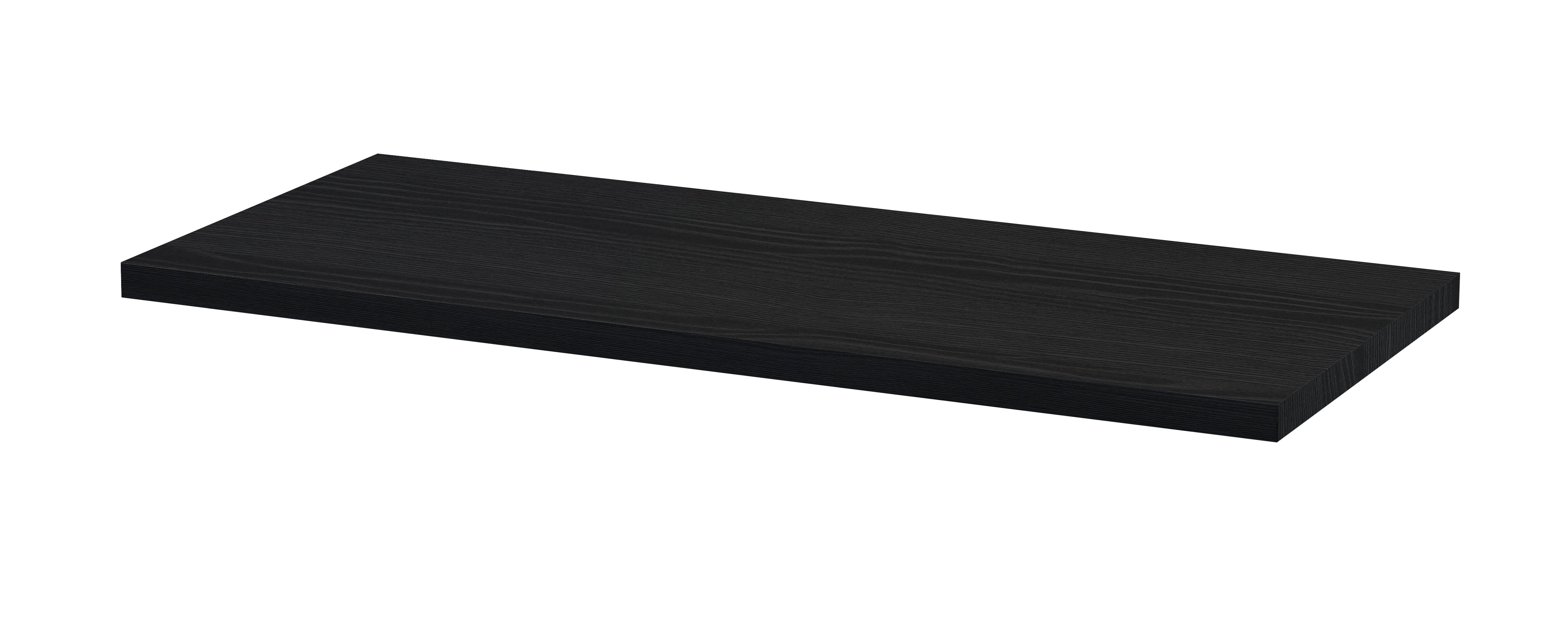 Hudson Reed Fusion WC Unit Worktop, Compact Durable Solid Surface Bathroom Countertop Designed for Modern Fitted Toilet Units in Premium Hacienda Black Finish, 605X260