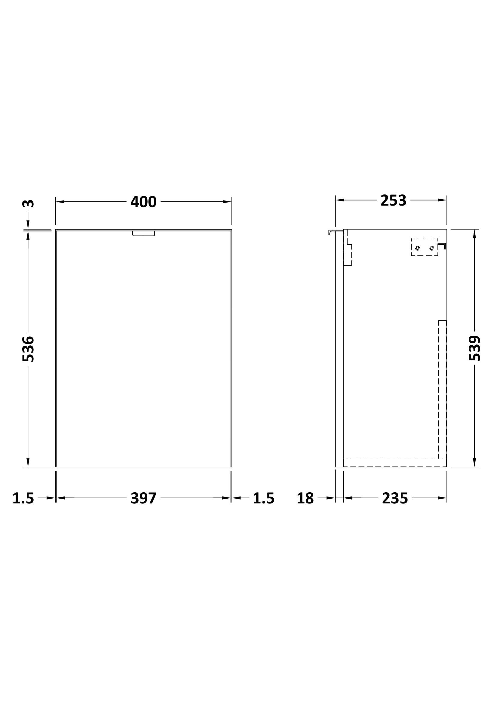 Hudson Reed Fusion Wall Hung Vanity Unit with Basin, Durable 1 Door Soft Close Cabinet Vanity Unit with Basin for Modern Compact Bathroom in Gloss Grey Finish, 400mm