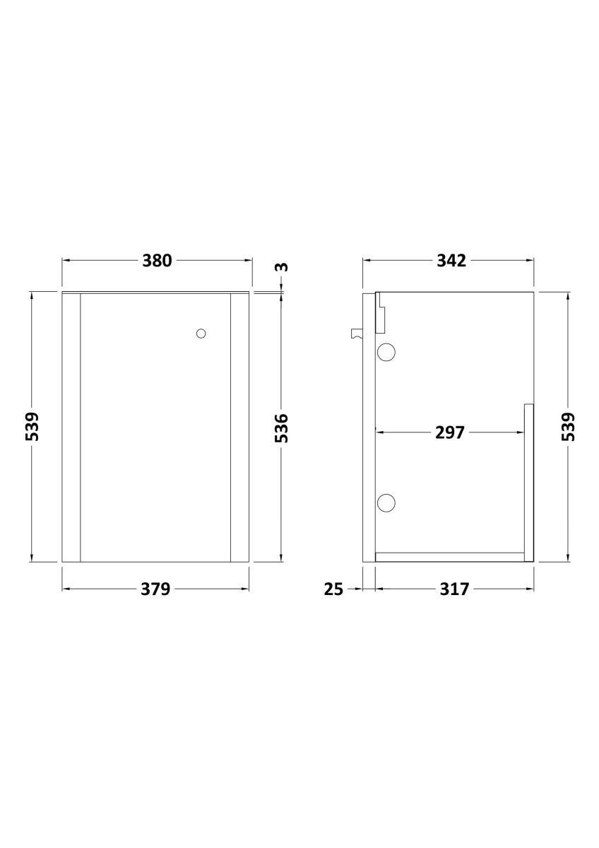 Hudson Reed Core Wall Hung Vanity Unit, Durable Single Soft Close Door Cabinet with Knob Handle Vanity Unit for Small Bathrooms in Satin Green Finish, 400mm