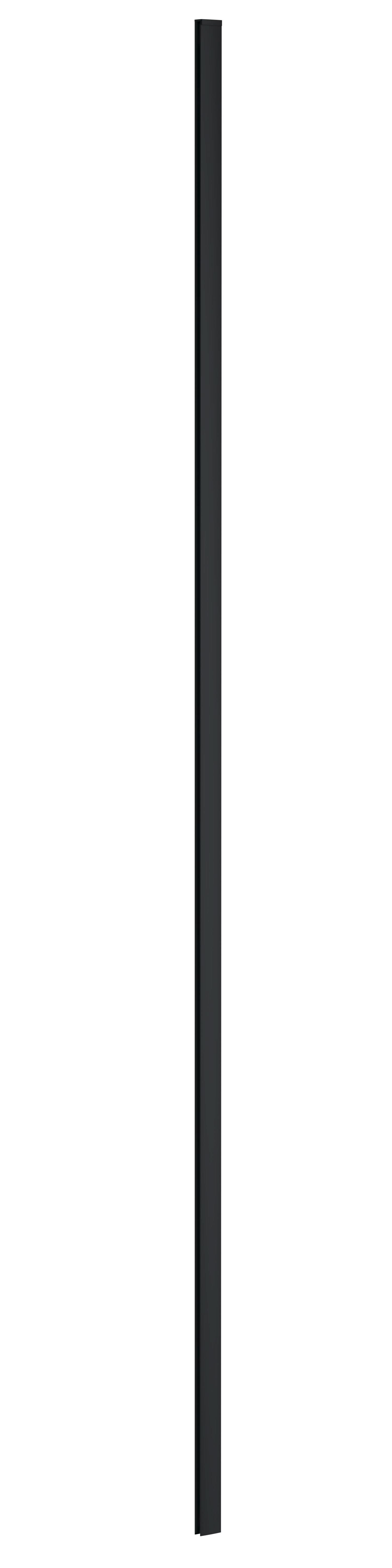 Hudson Reed Wetroom Wall Channel & Top Bar Kit, Wetroom Screens Accessories for Glass Panel & Shower Screen in Matt Black, 1950mm
