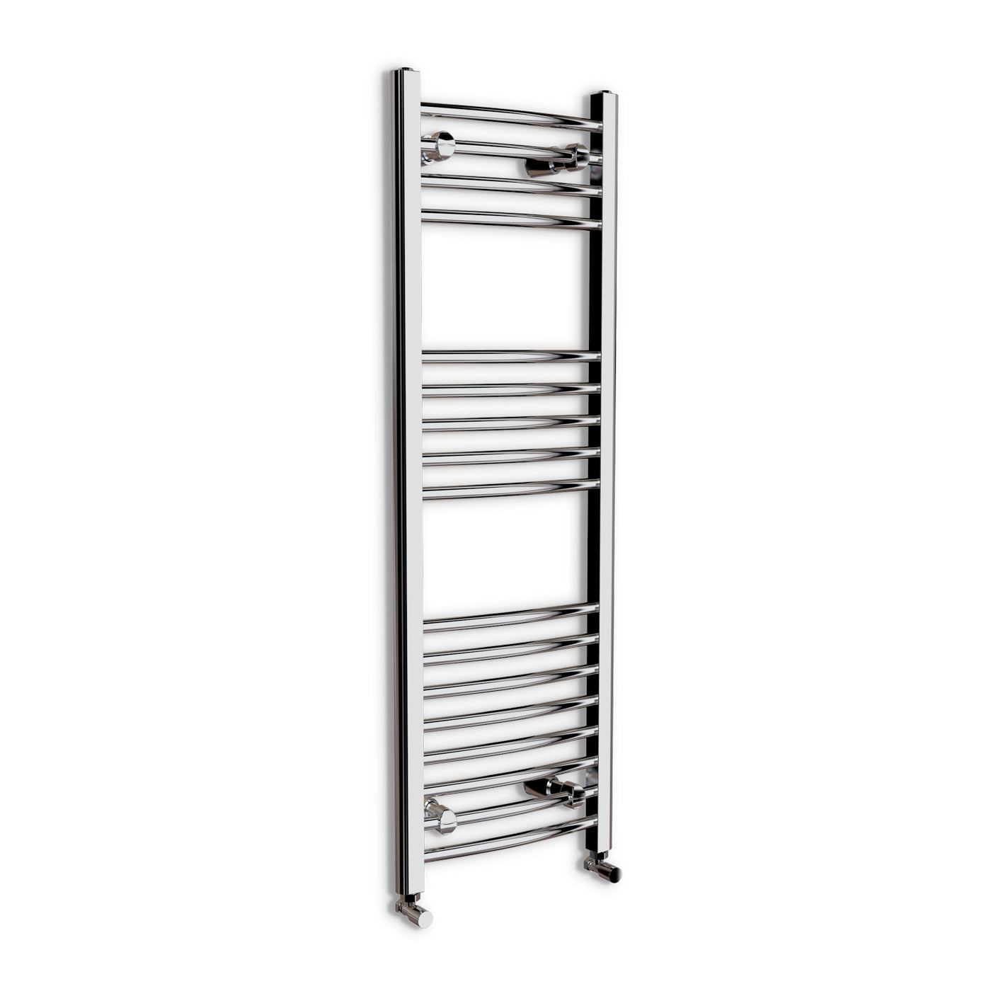 iBathUK Zypher Curved Heated Towel Rail Bathroom Radiator, Designer Radiator for Bathroom, Chrome, 1200 x 400mm