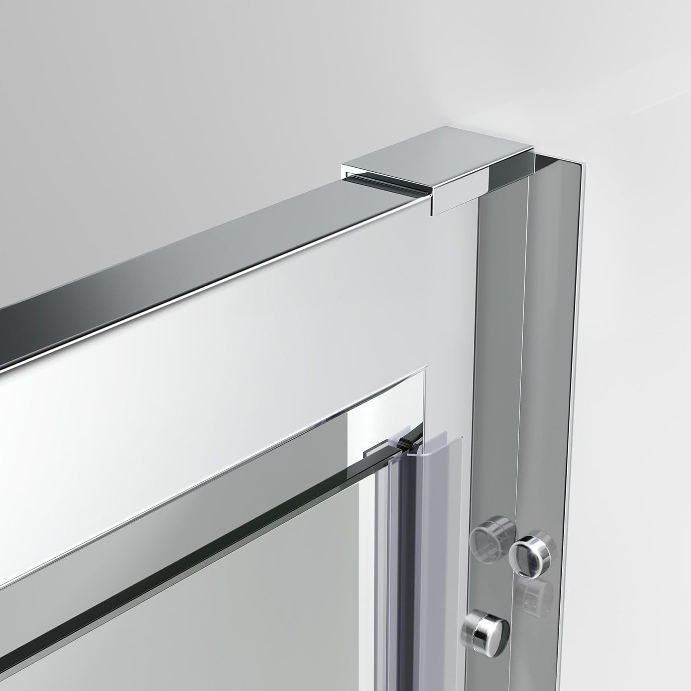 iBathUK Solis Pivot Hinge Shower Enclosure, Reversible 6mm Thick Toughened Glass Cubicle Door, Pivot Shower Enclosure, 760mm