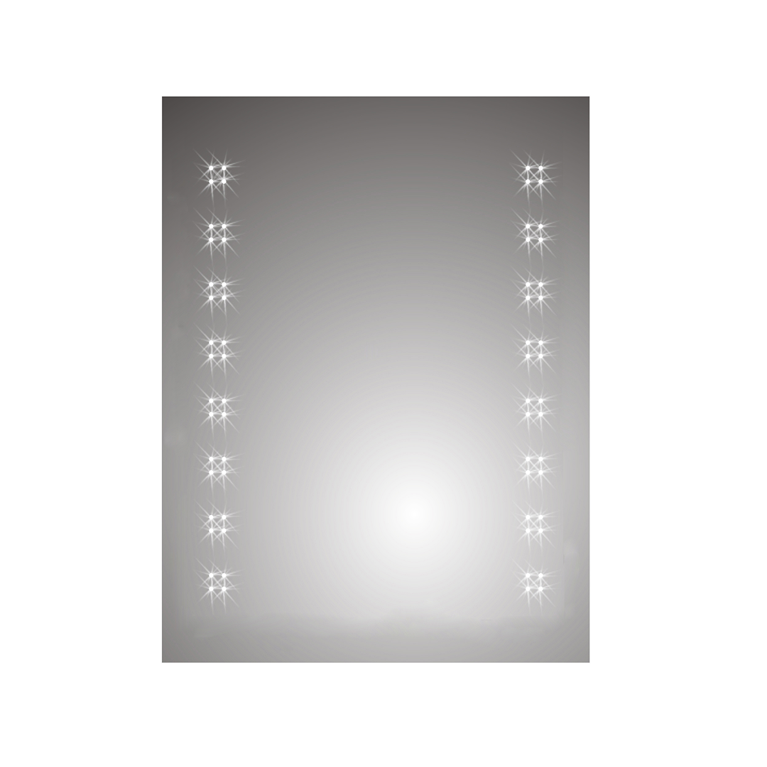 iBathUK Celeste Wall Mounted LED Bathroom Mirror, Modern Pre-Assembled Illuminated Mirror with Infrared Sensor and Demister Pad Light Up Mirror for Bathrooms Portrait or Landscape Fitting, 500 x 700mm