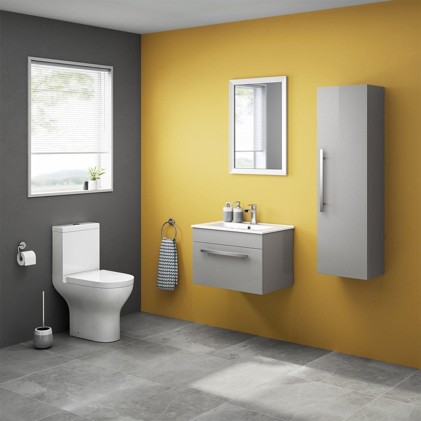 Avon 1 Drawer Wall Hung Vanity Unit With Basin - 615mm x 415mm - 1 Tap Hole