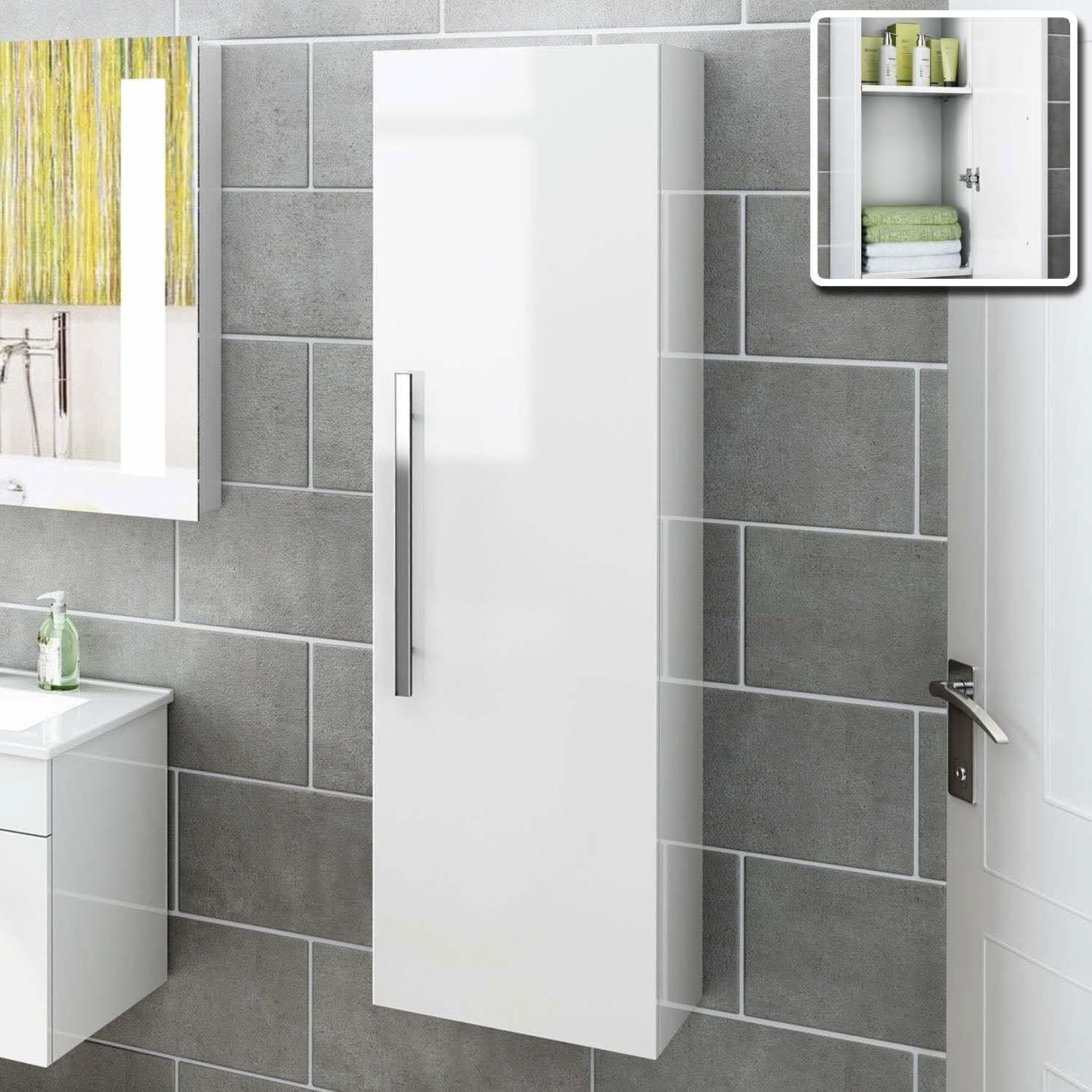 Avon Wall Mounted Tall Storage Unit - 1200mm x 350mm