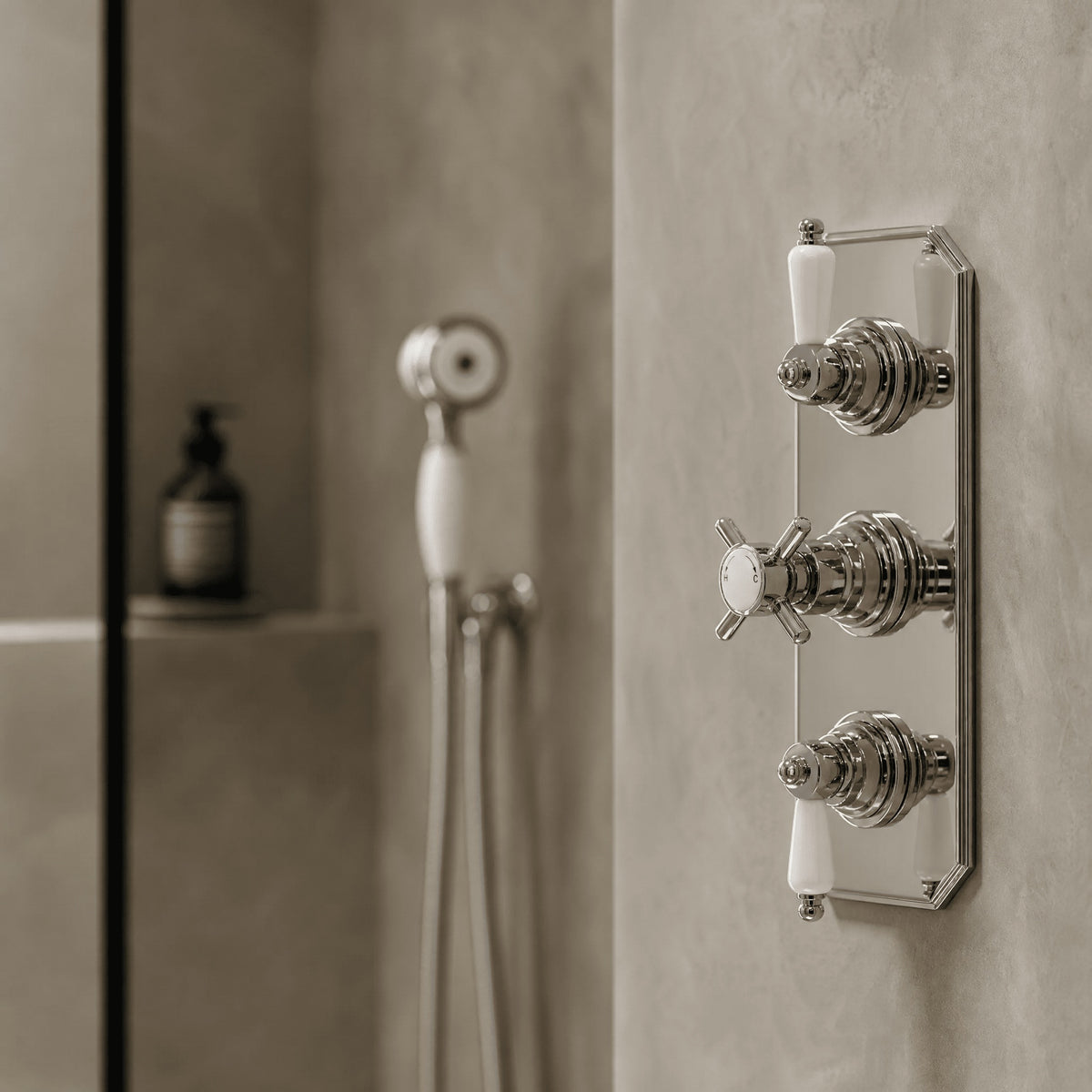 Maria Thermostatic 2 Outlet Concealed Shower Valve - Chrome