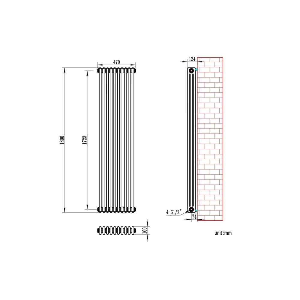 Helena Vertical Column Radiator