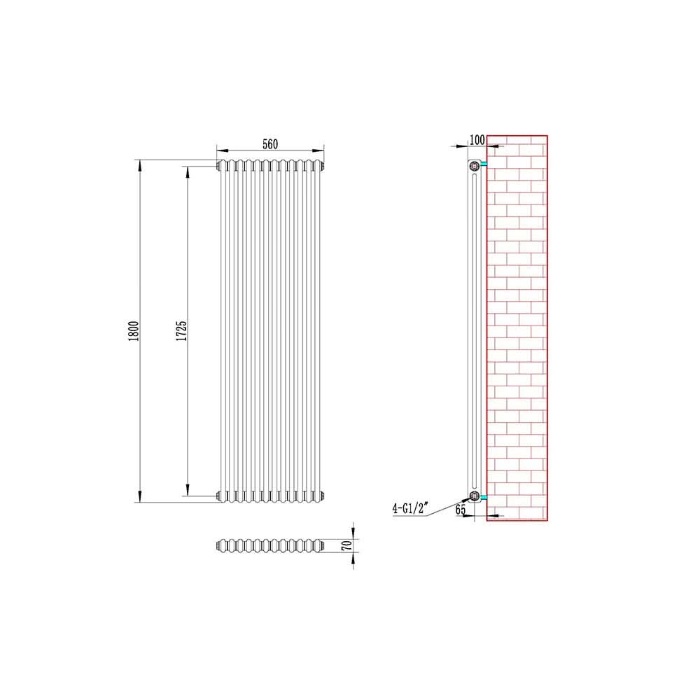 Helena Vertical Column Radiator