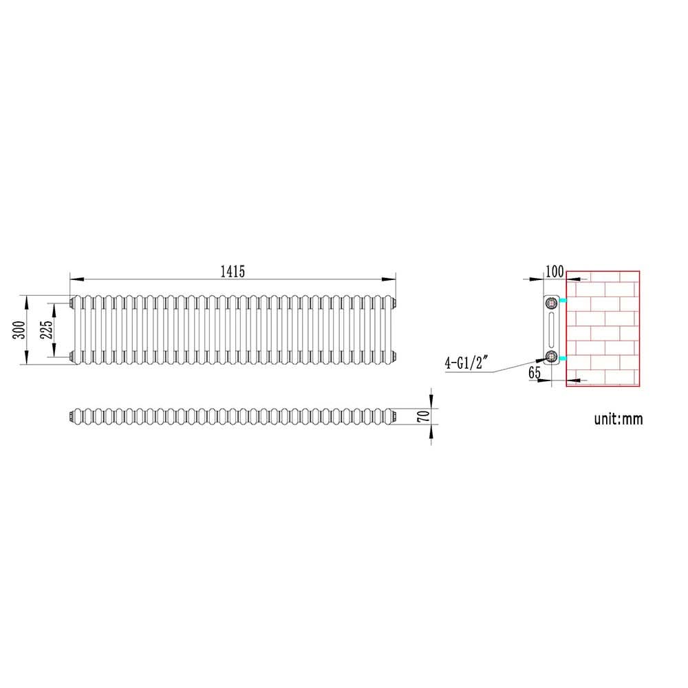 Helena Horizontal Column Radiator