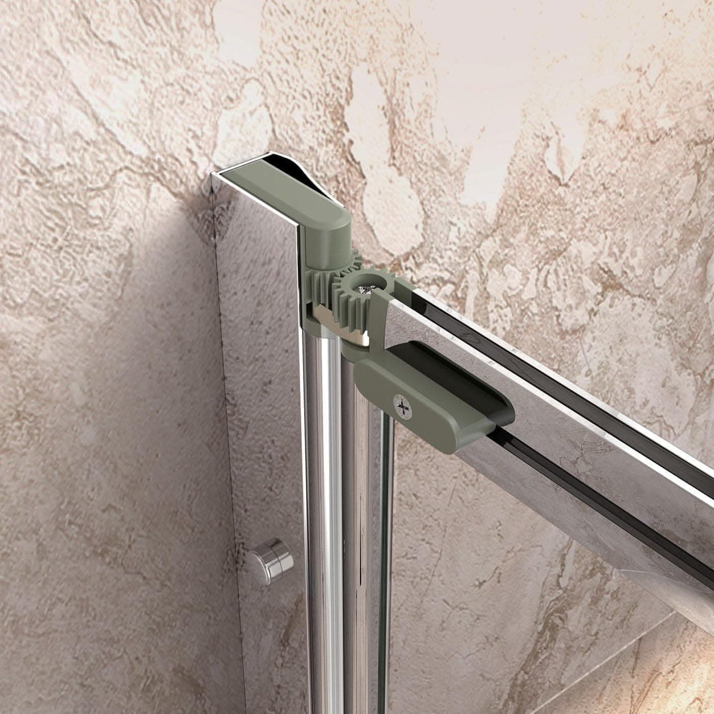 Modern Shower Bath Screen With Panel - 1400mm x 830mm - Chrome