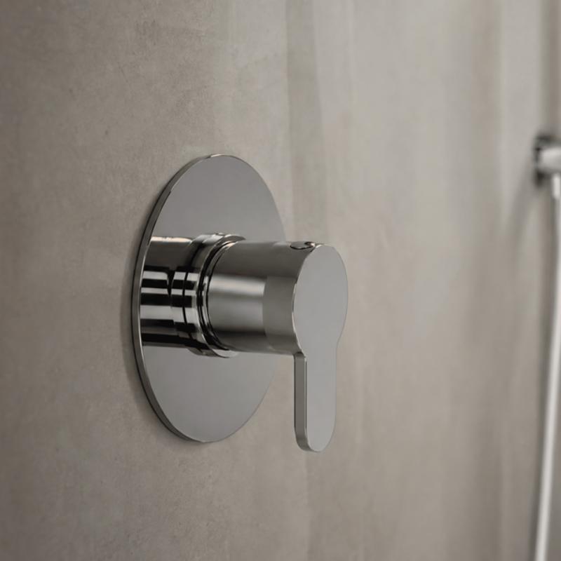 Astor Round 1 Outlet Concealed Stop Tap Shower Valve - Chrome