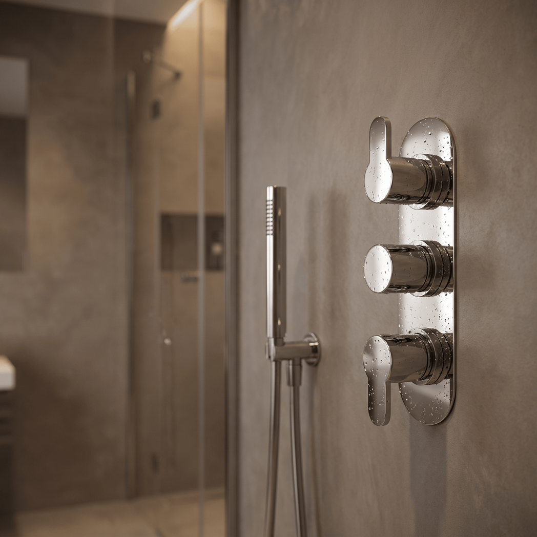 Astor 2 Outlet Thermostatic Concealed Shower Valve With Diverter
