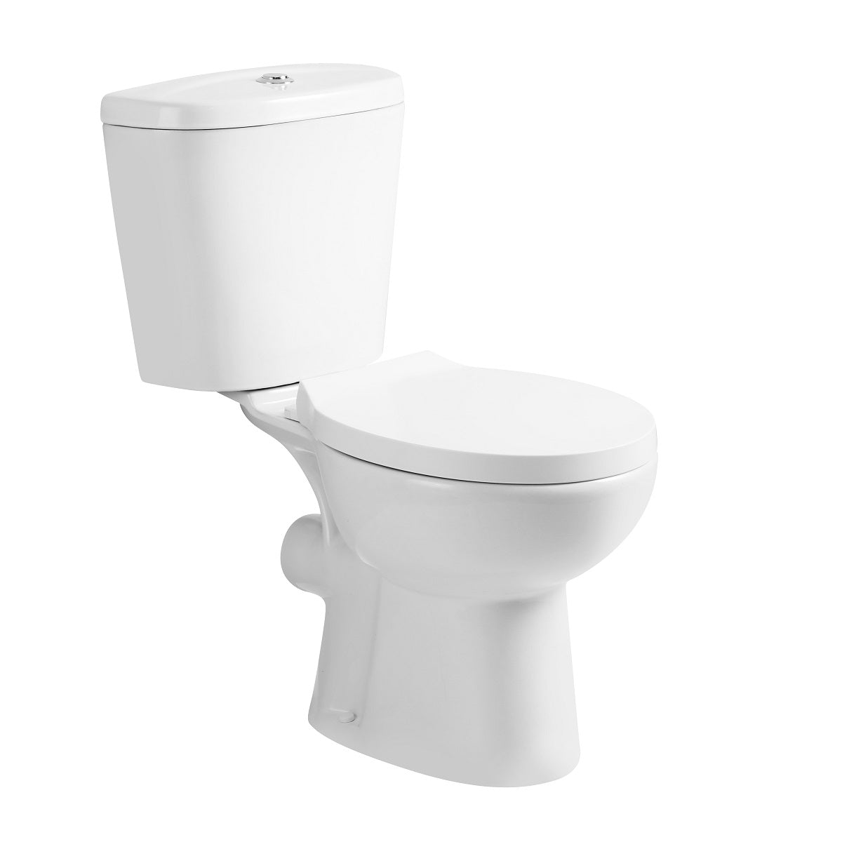 Basics Close Coupled Toilet And Full Pedestal Basin Suite - White