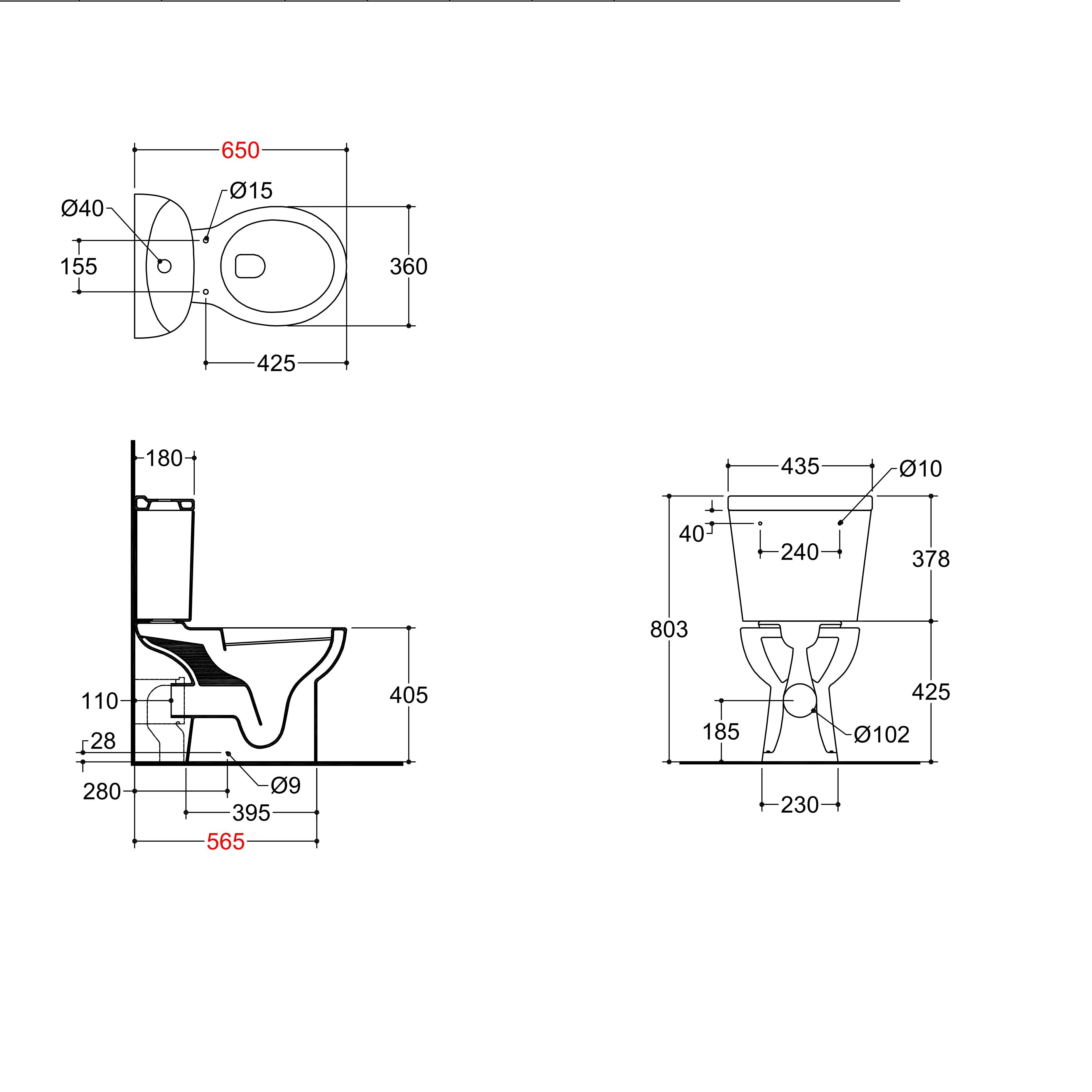 Basics Close Coupled Toilet And Full Pedestal Basin Suite - White