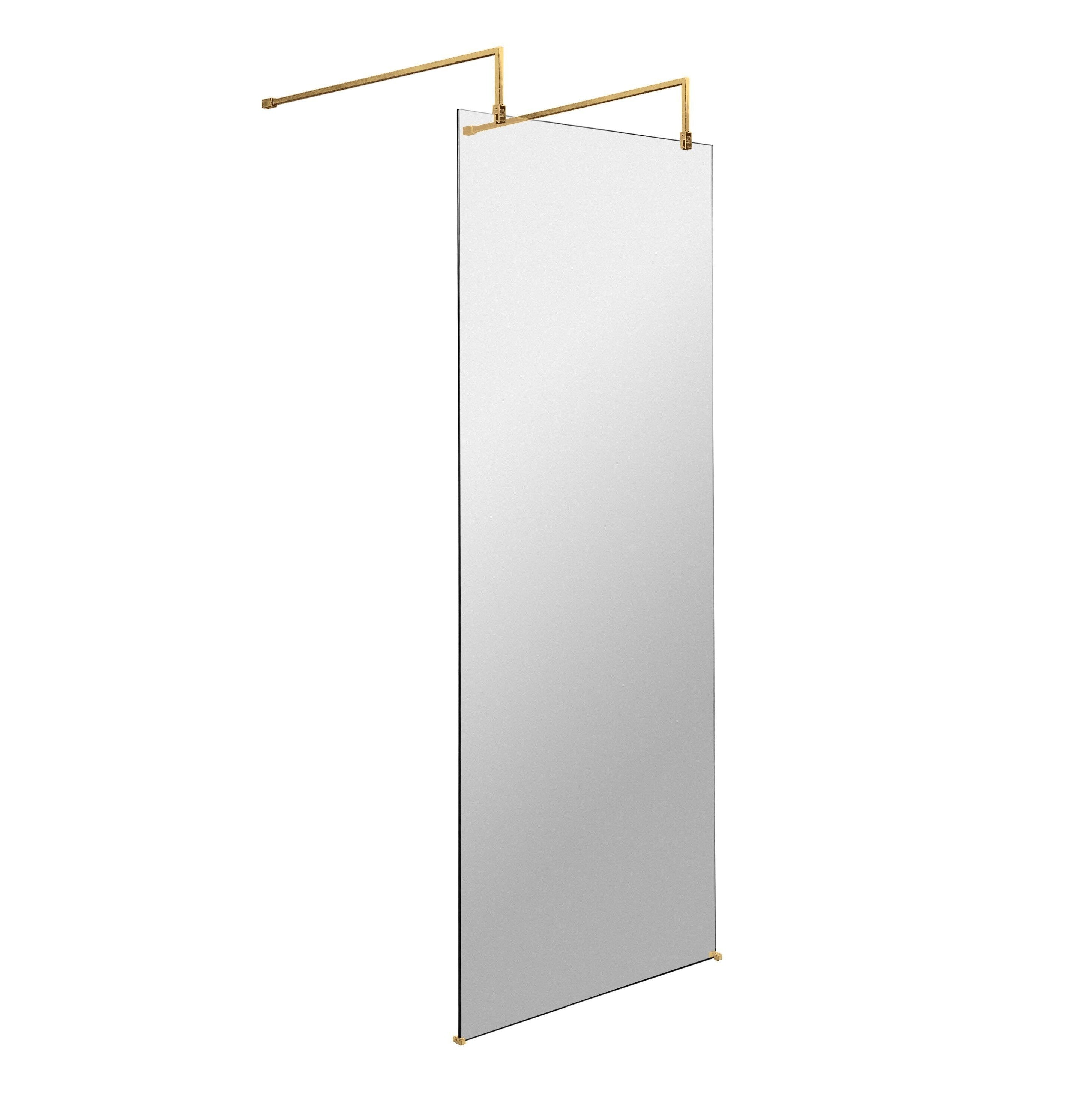 Cascade 8mm Glass Wetroom Panel With Arms And Feet
