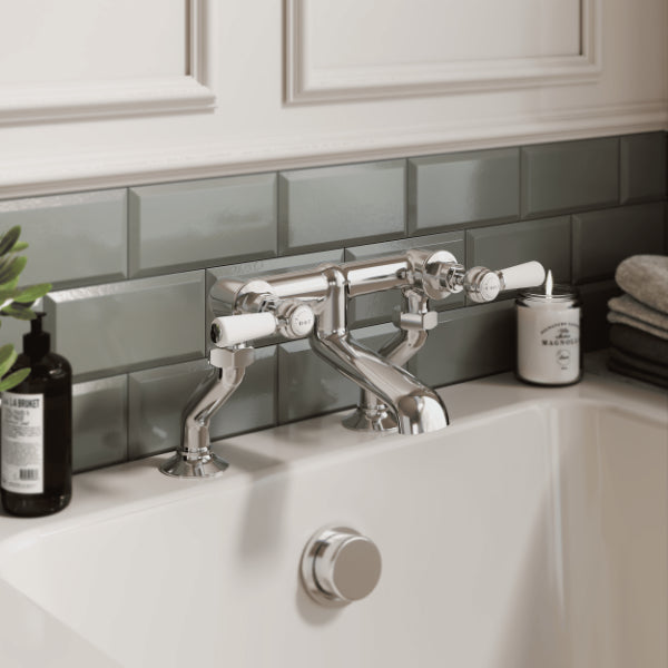 Claremont Dual Lever Deck Mounted Bath Filler Tap
