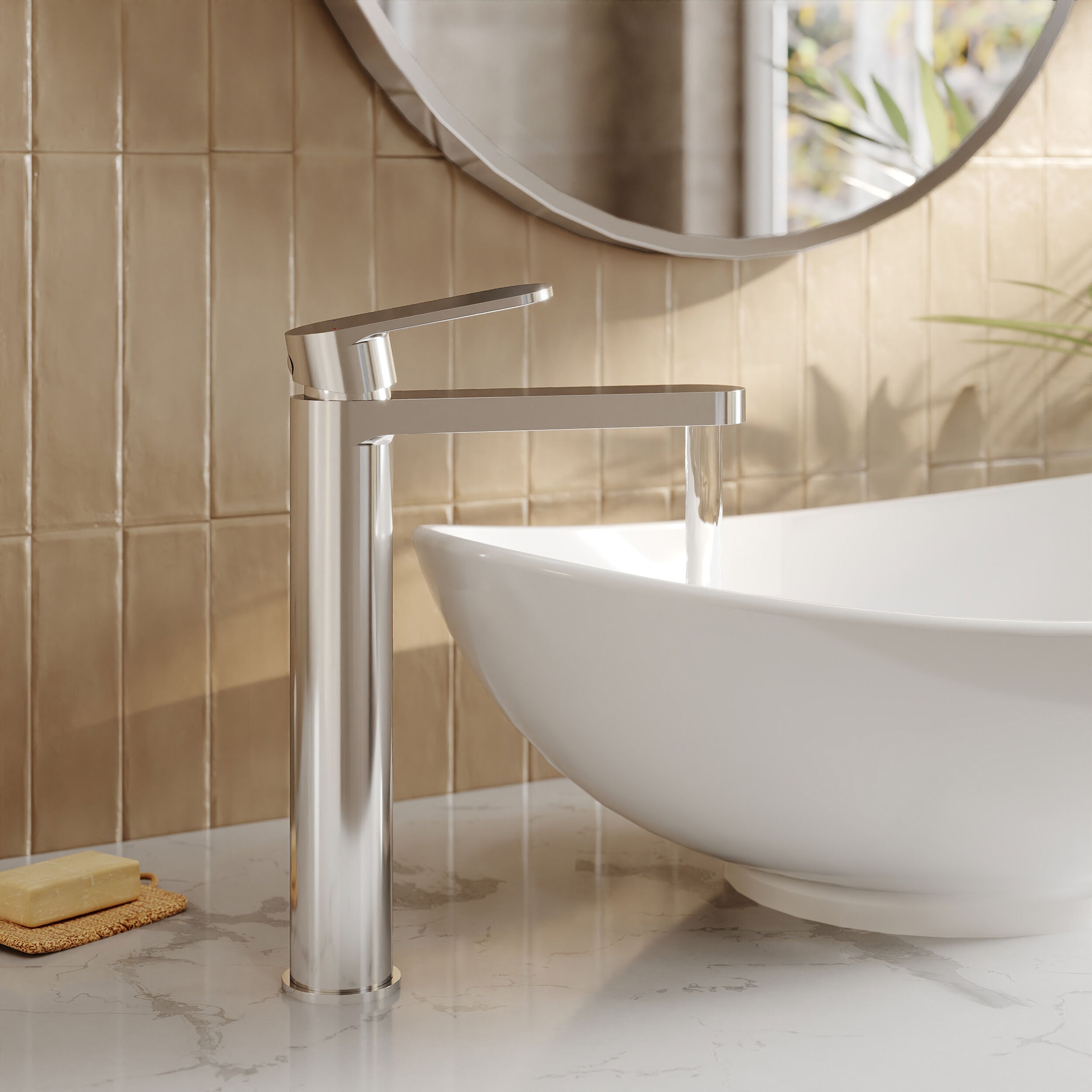 Brent Mono Tall Basin Mixer Tap