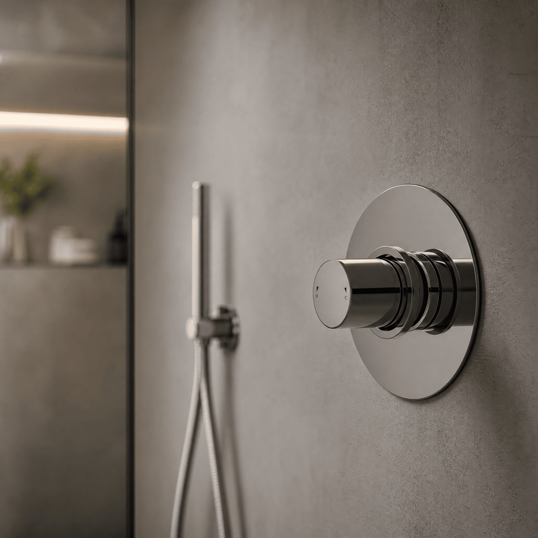 Brent 1 Outlet Thermostatic Concealed Shower Valve - Chrome
