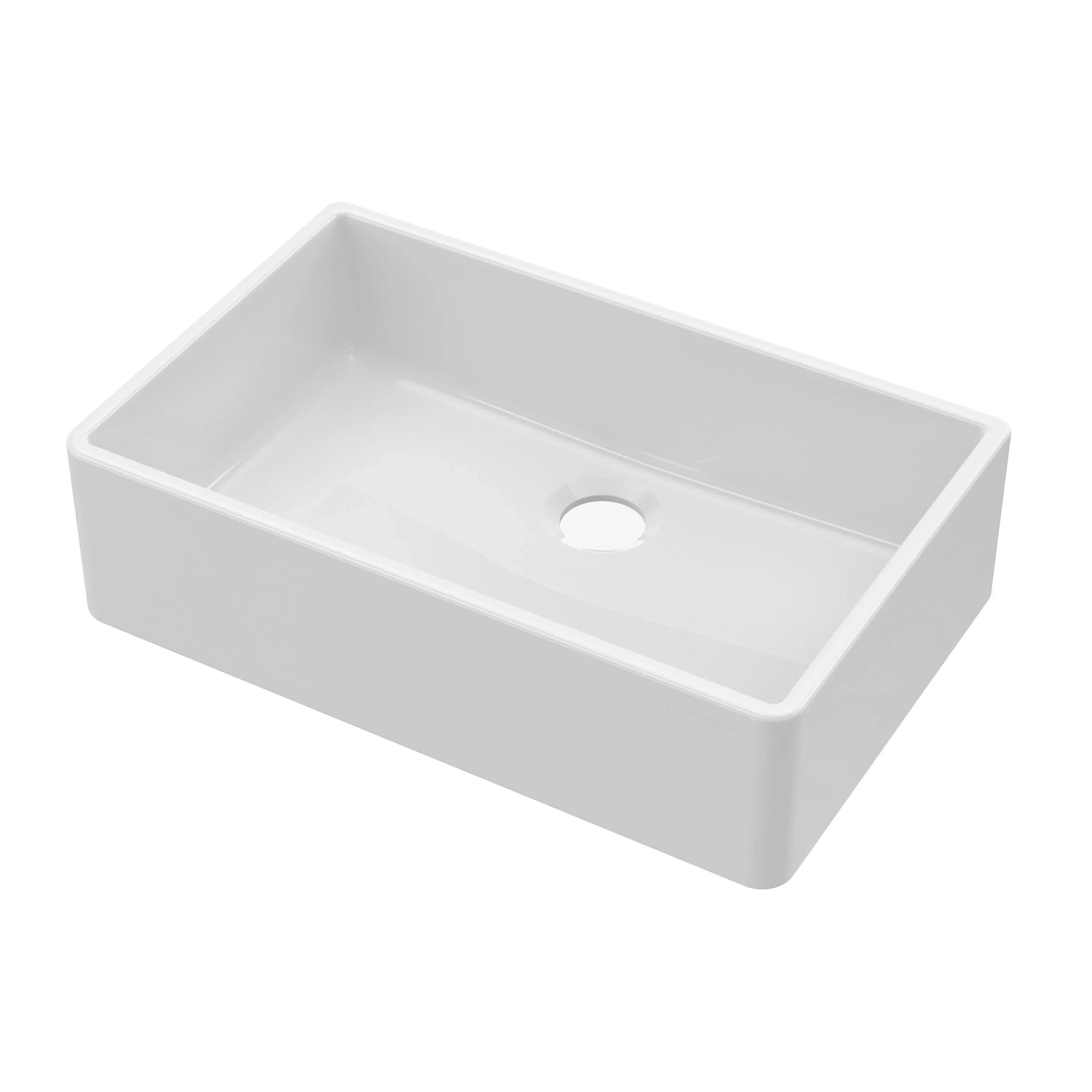 Nuie Single Bowl Butler Sink With Offset Waste
