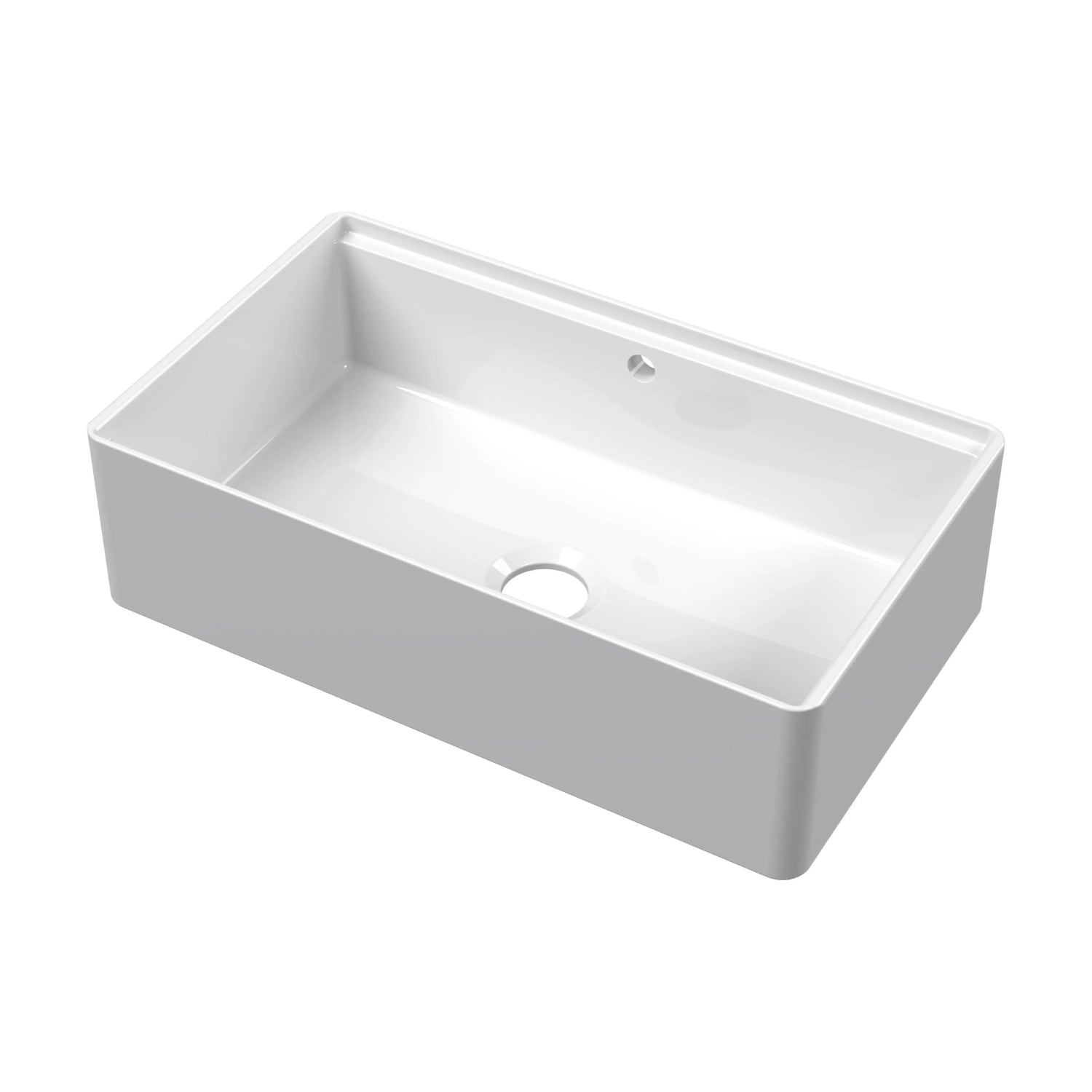 Nuie Butler Sink With Ledge - White