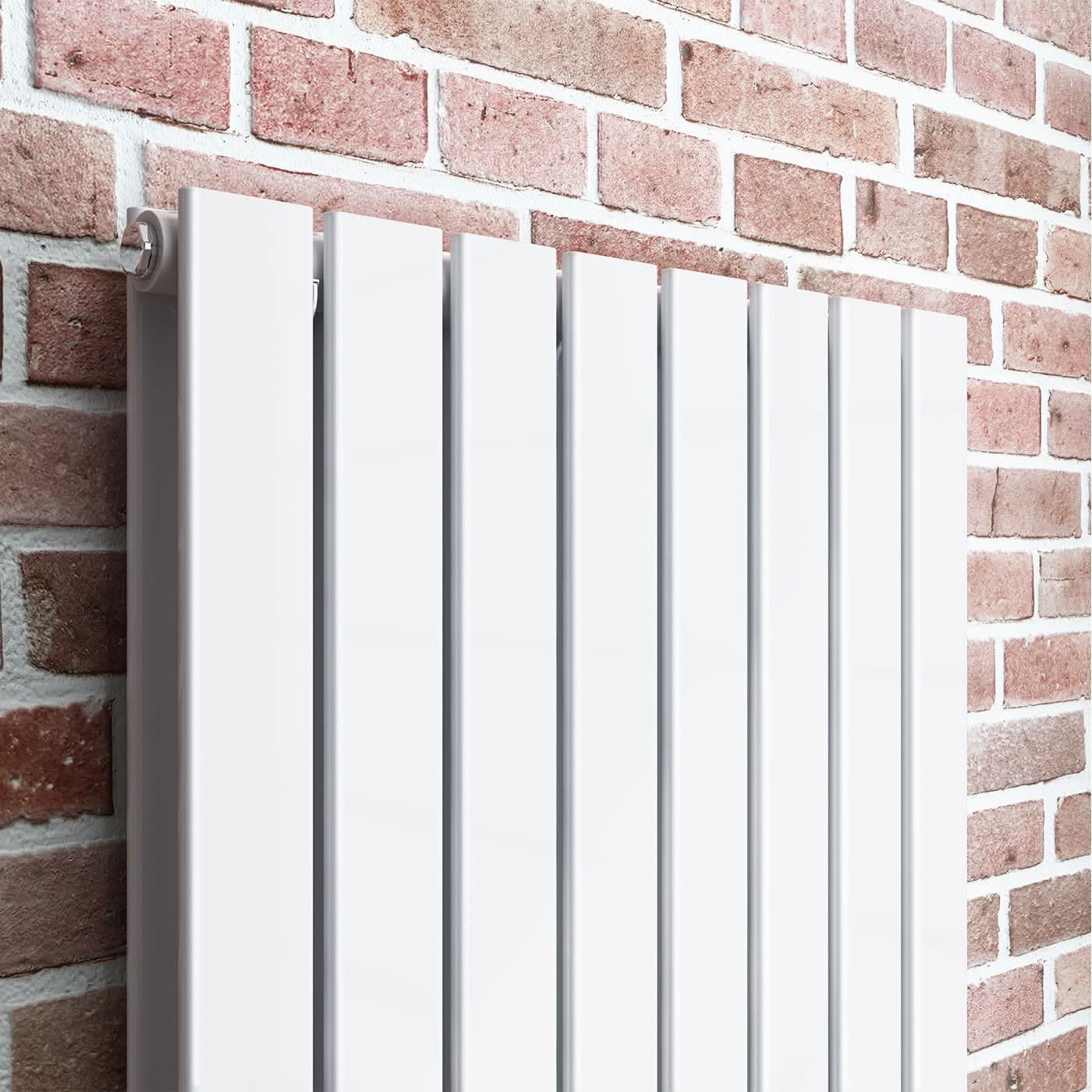 iBathUK Apex Vertical Double Panel Slim Flat Radiator, Designer Slim Radiator