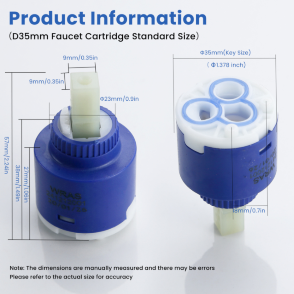 VeeBath 40mm Ceramic Disc Tap Valve Cartridge
