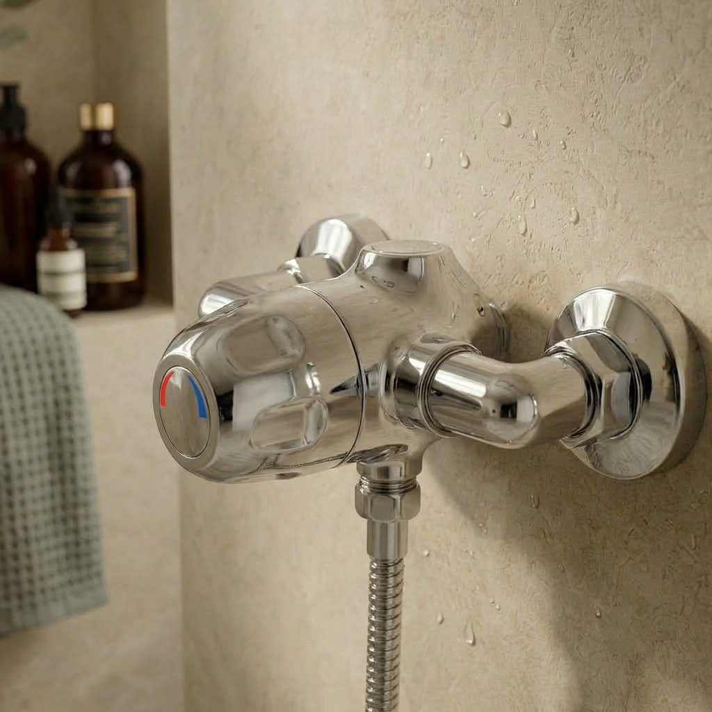 Foundry 1 Outlet Exposed Thermostatic Shower Valve - Chrome