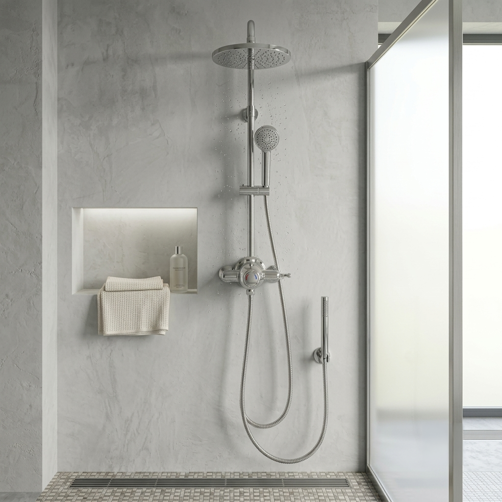 Foundry 1 Outlet Exposed Thermostatic Shower Valve - Chrome