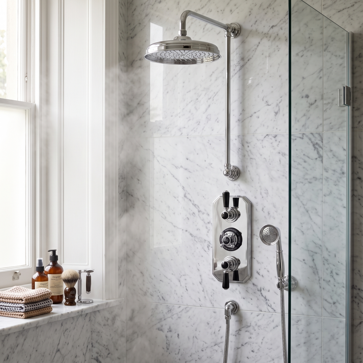 Claremont Traditional Thermostatic 2 Outlet Concealed Shower Valve