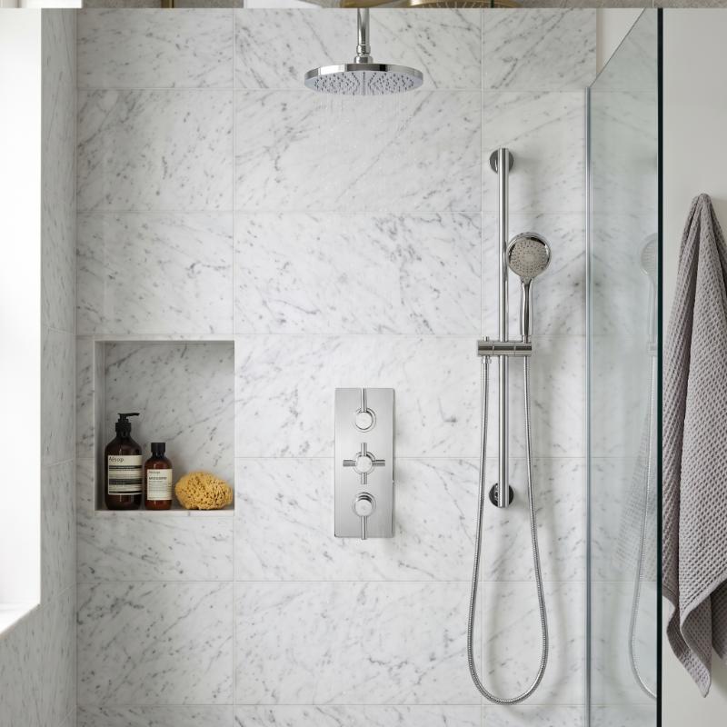 Axiom Thermostatic 3 Outlet Concealed Shower Valve With Diverter