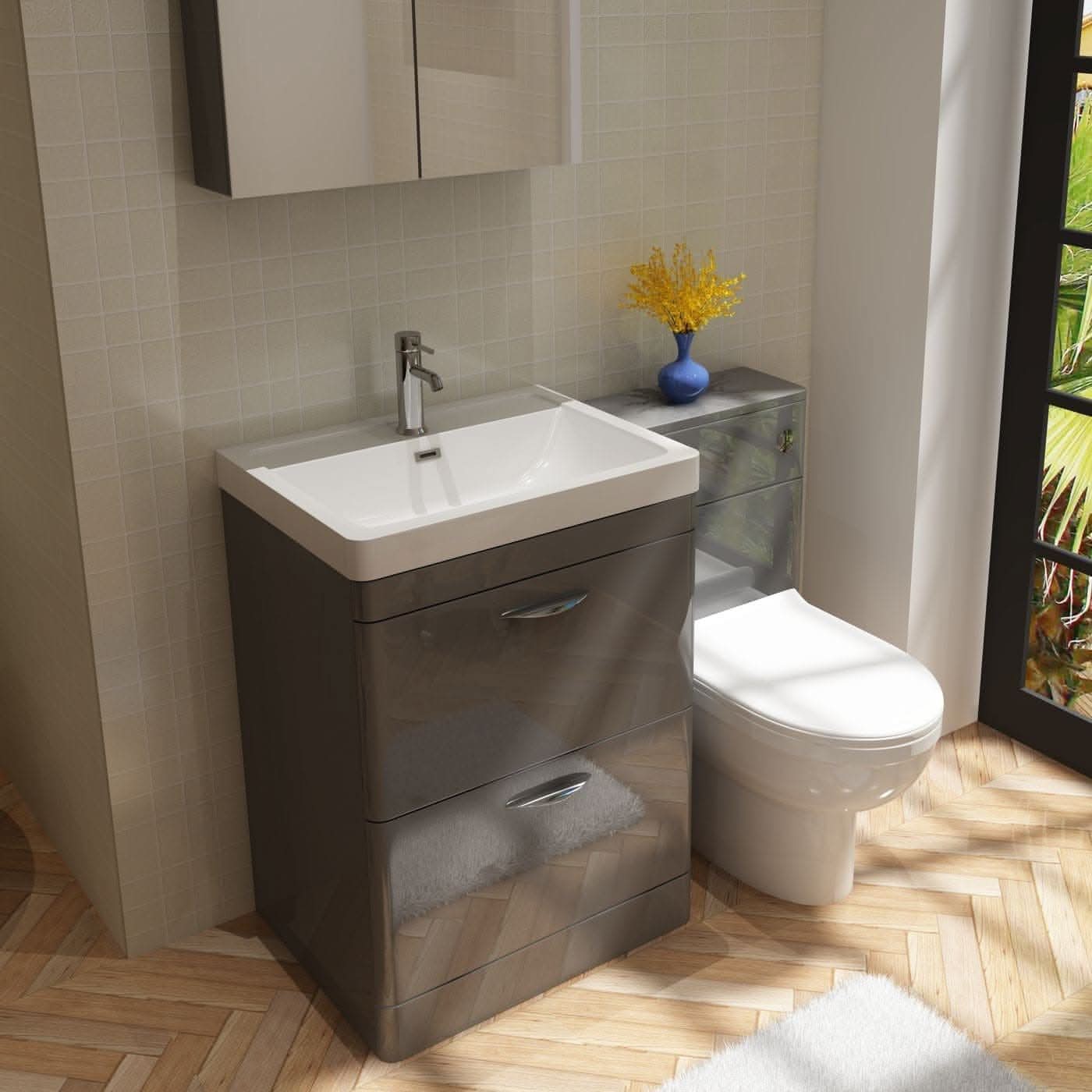 Apollo 2 Drawer Floorstanding Vanity With Basin