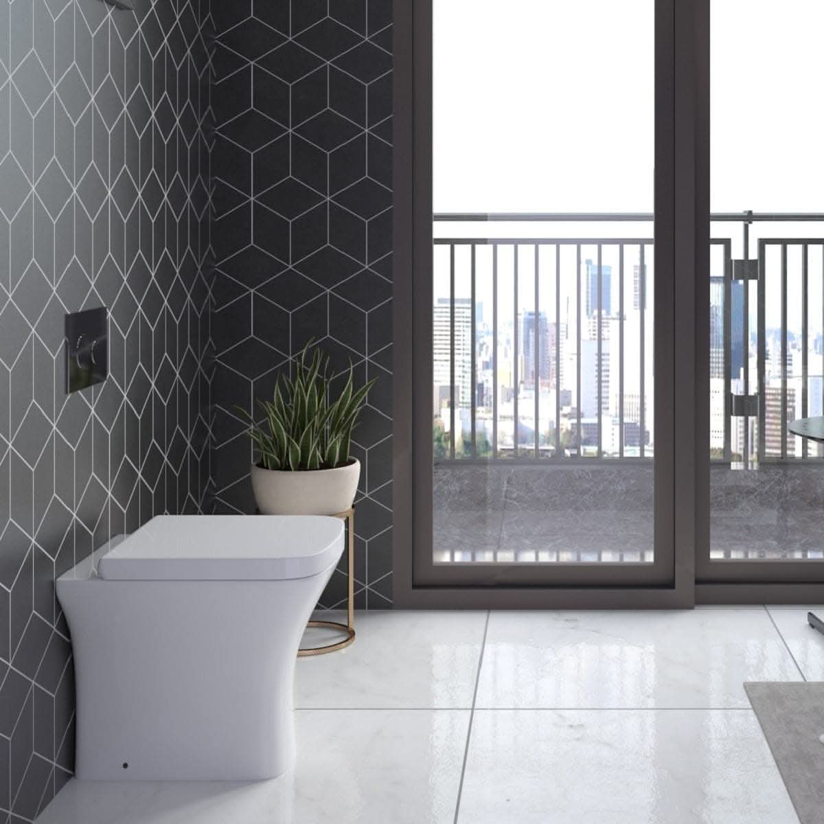 Mini Modern Flooratanding Bathroom Suite