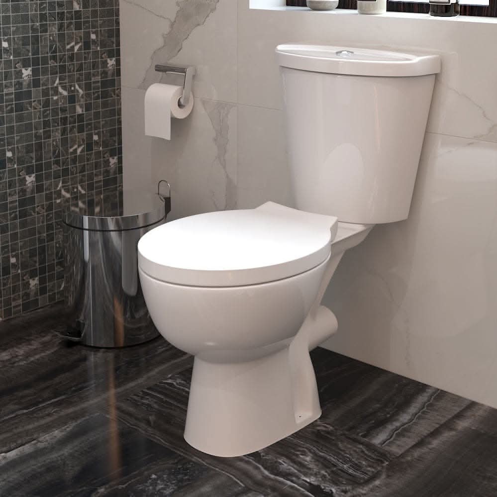 Mini Modern Cloakroom Bathroom Suite - Gloss White