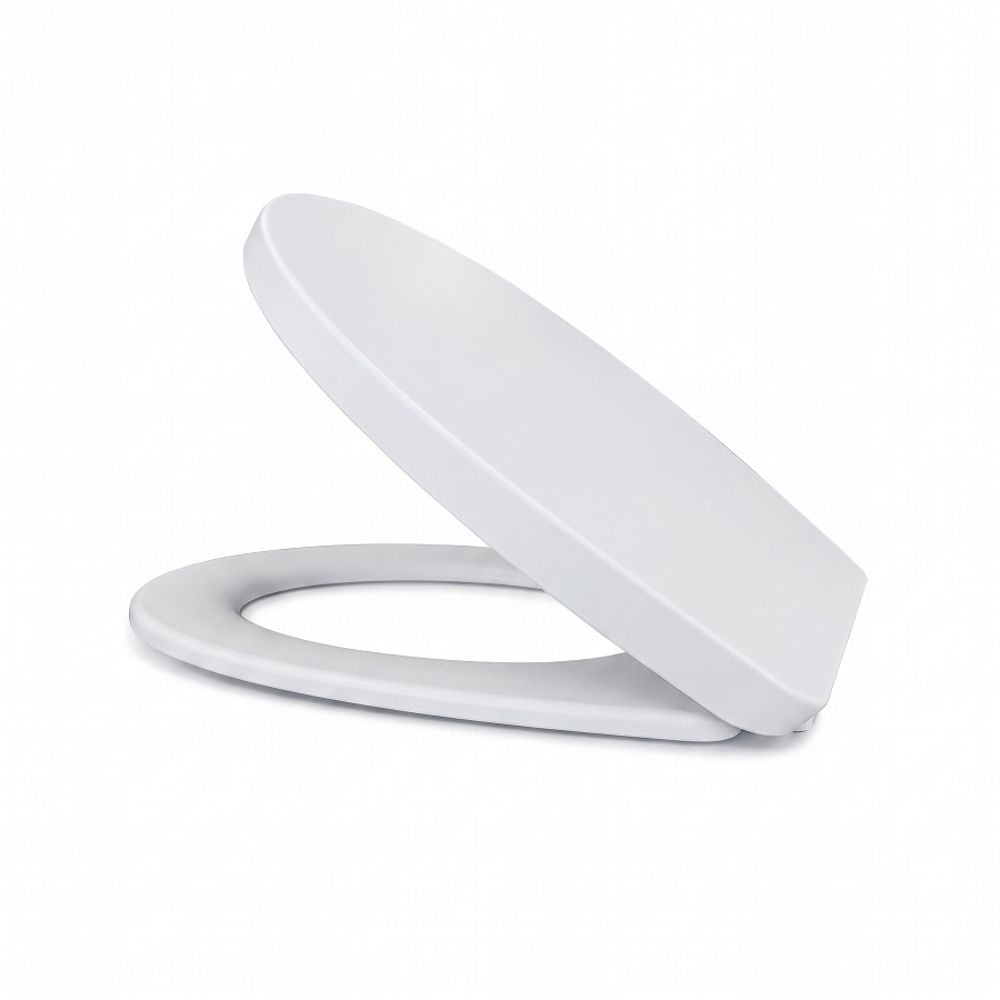 Basics Modern Round Soft Close Toilet Seat - White