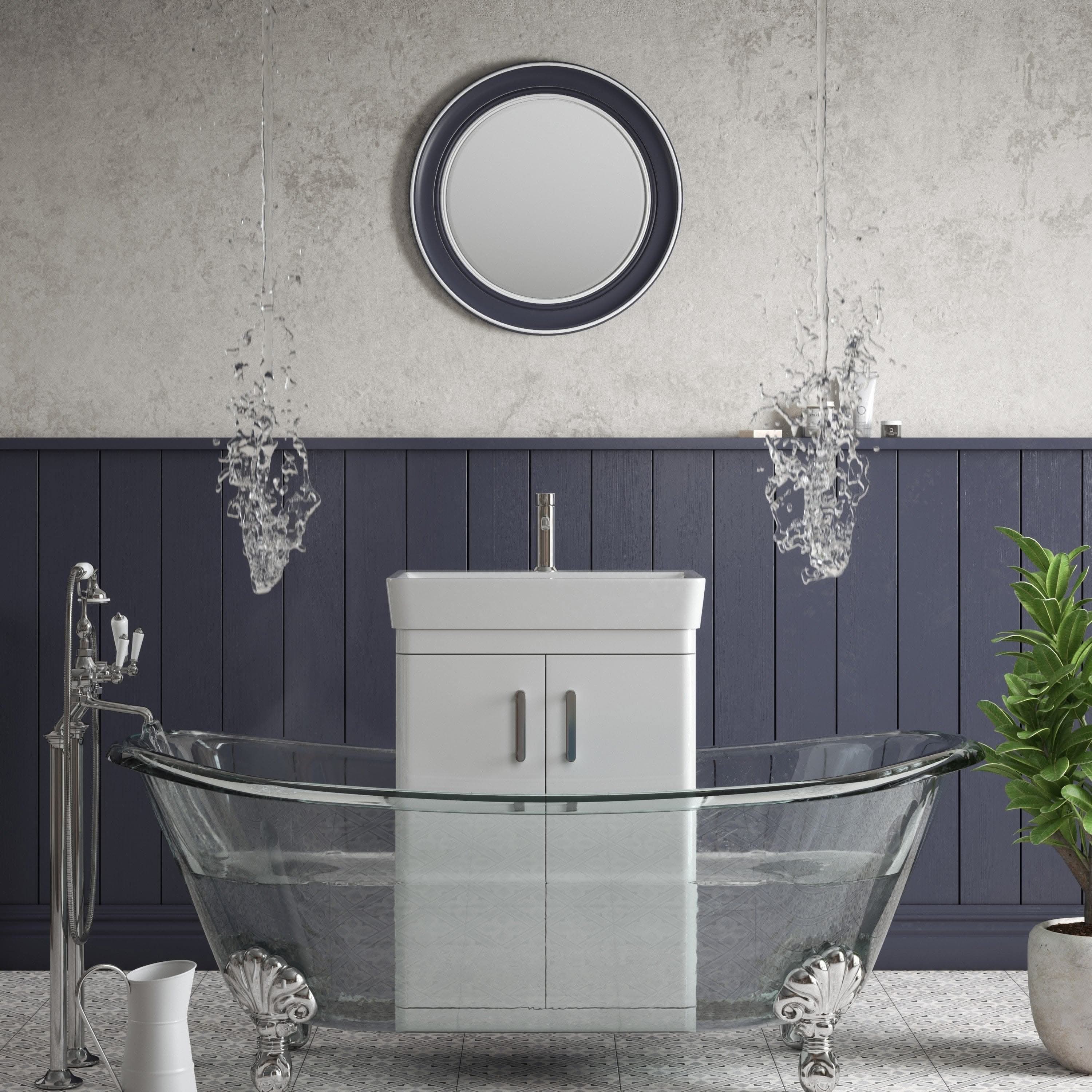 Solar Modern Bathroom Suite - 600mm Wide Unit