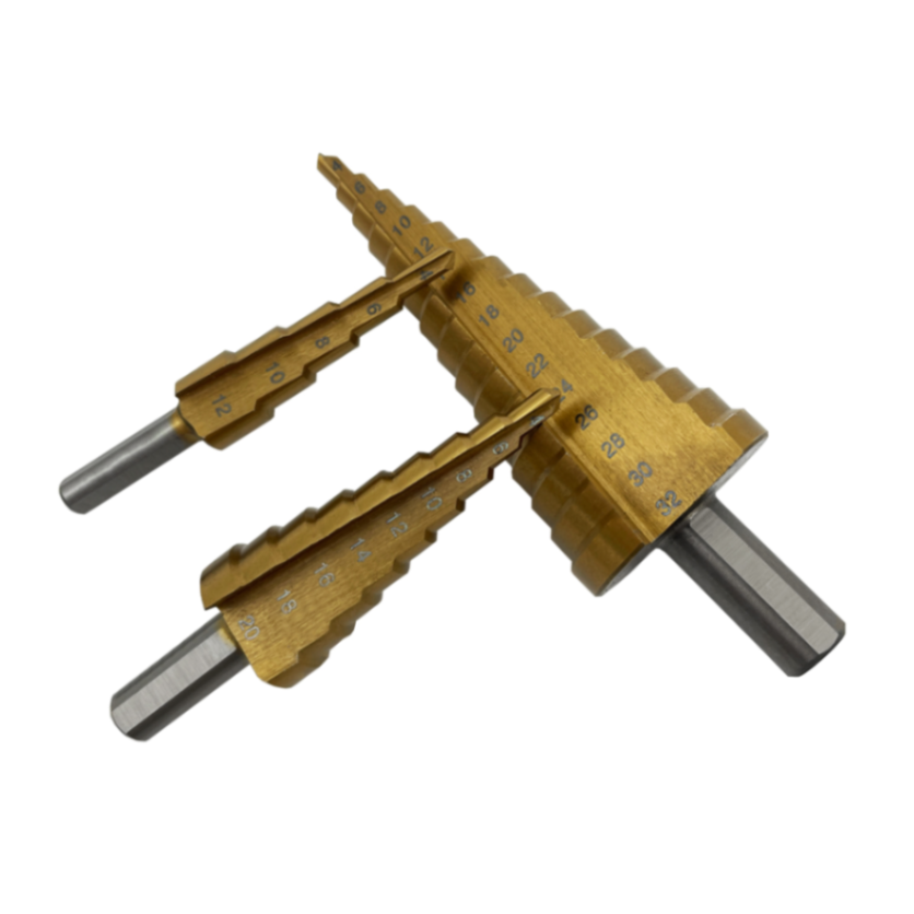 VeeBath 3 Piece Titanium Step Drill Bit Set