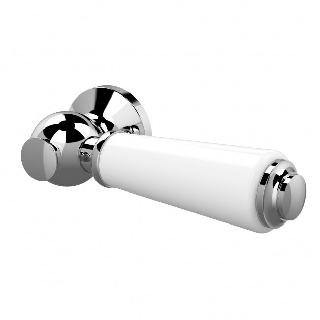 Trio Traditional Cistern Ceramic Lever - Chrome/White