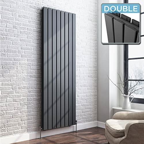iBathUK Apex Vertical Double Slim Flat Panel Radiator, Designer Radiator, Vertical Radiators