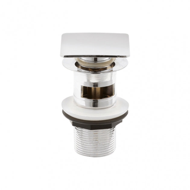 Forest Slotted Square Press Top Basin Waste - Chrome