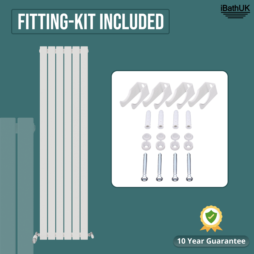 iBathUK Apex Vertical Single Slim Flat Panel Radiator, Designer Radiators, Slim Radiator