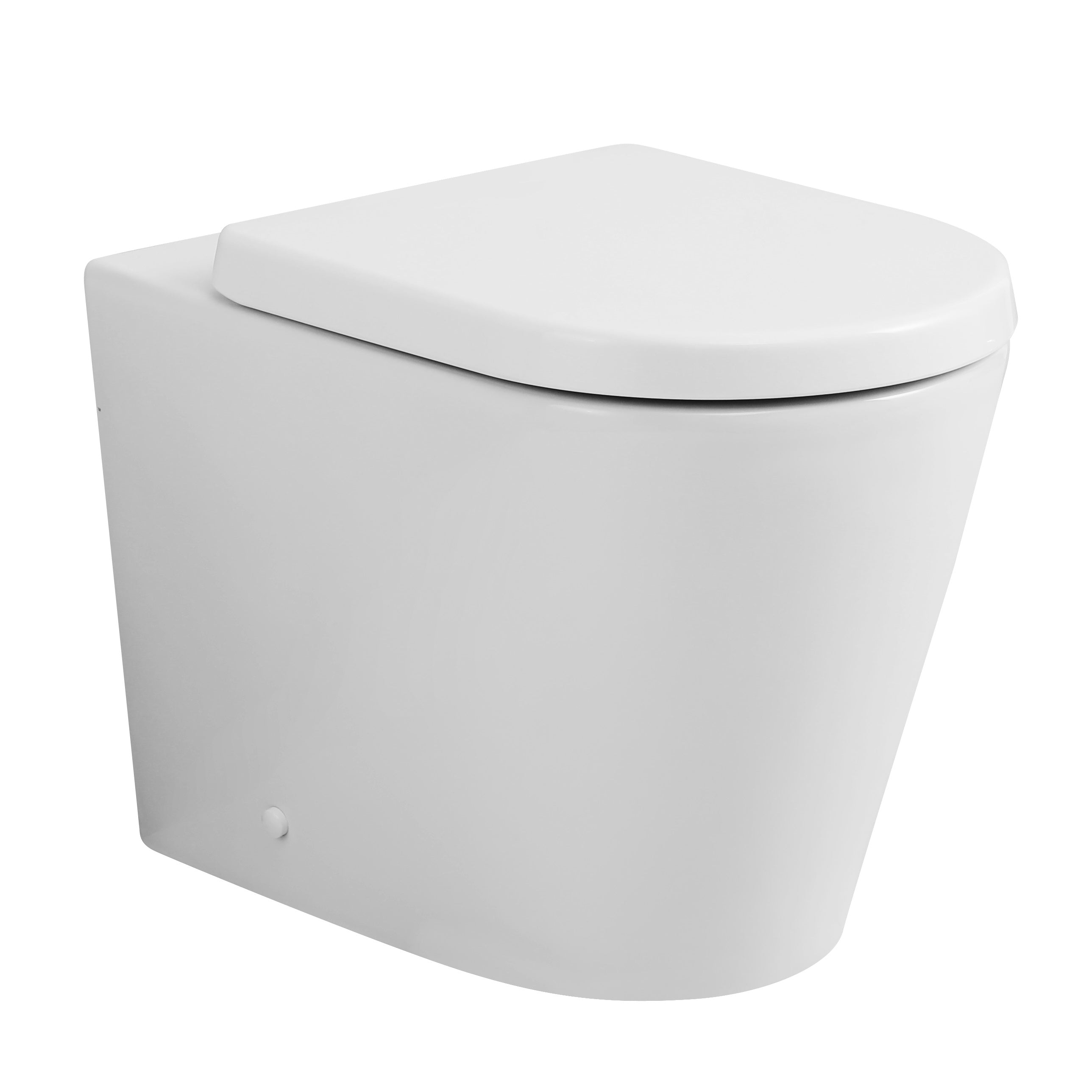 Fidenza Rimless Back to Wall Toilet with Soft Close Seat - White