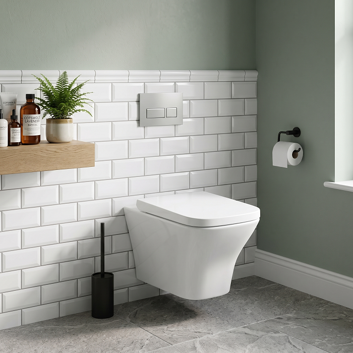 Venice Rimless Wall Hung Toilet with Soft Close Seat - White