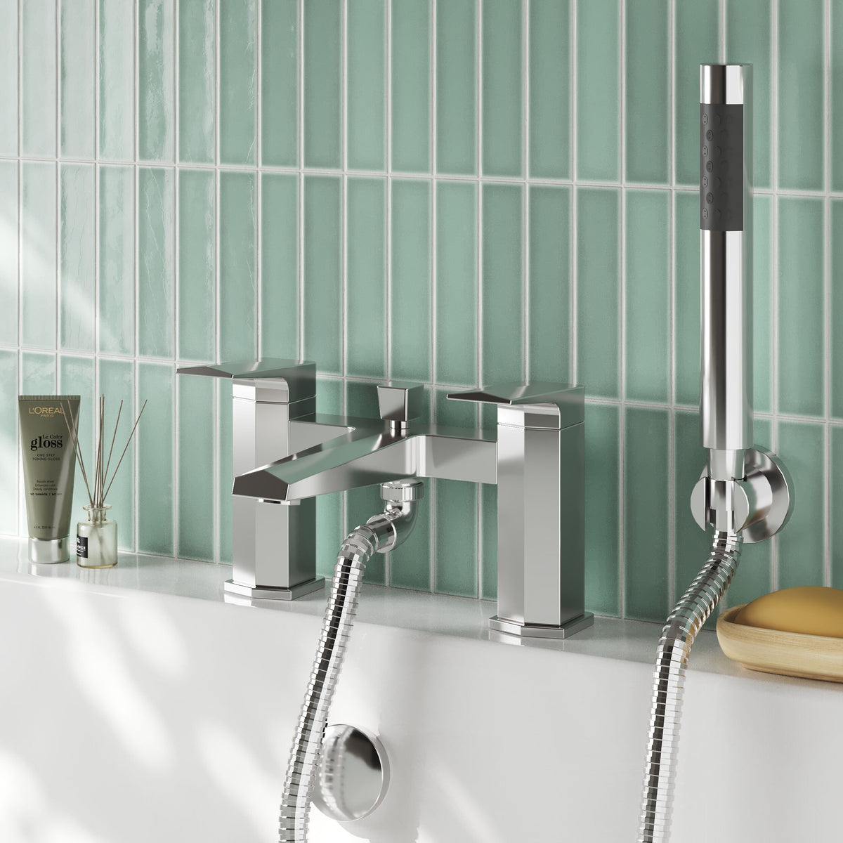 Nexus Deck Mounted Bath Shower Mixer Tap - Chrome