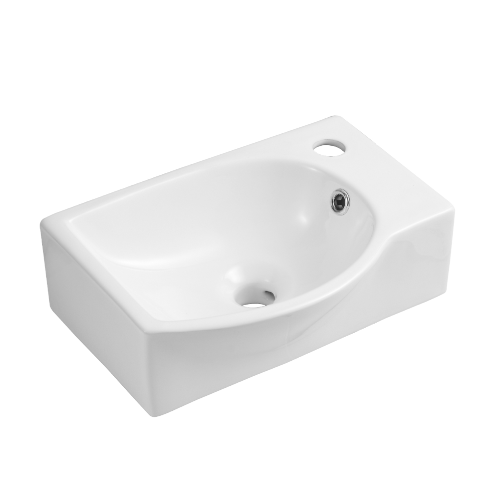 Nio Cloakroom Wall Hung Basin - 400mm Wide - 1 TH - White