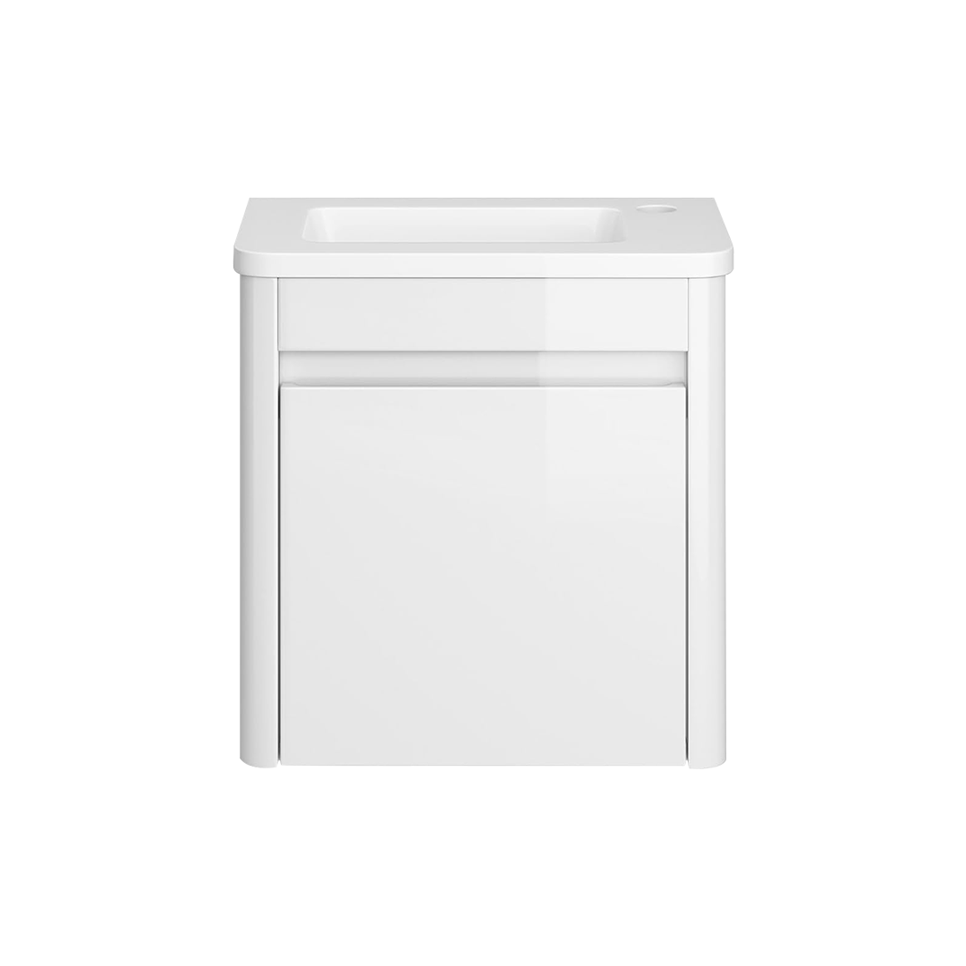 iBathUK Denver 400mm Wall Hung Cloakroom Vanity Unit with Basin