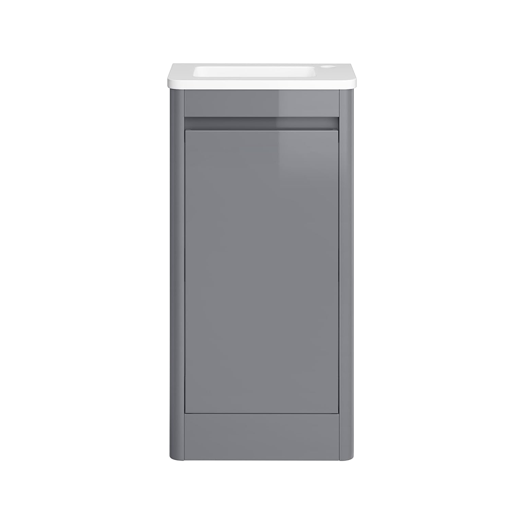 iBathUK Denver 400mm Floorstanding Cloakroom Vanity Unit with Basin