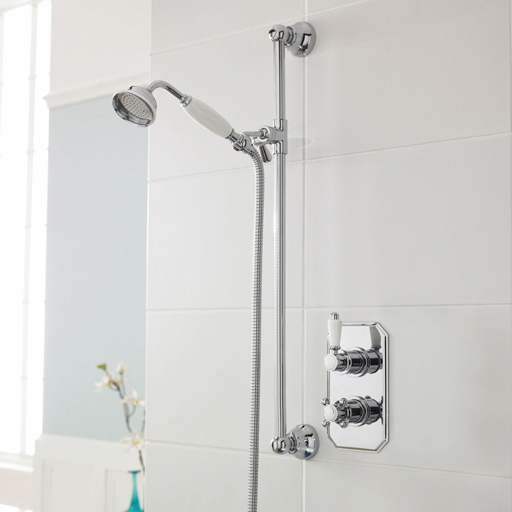 Period Thermostatic 1 Outlet Concealed Shower Valve - Chrome